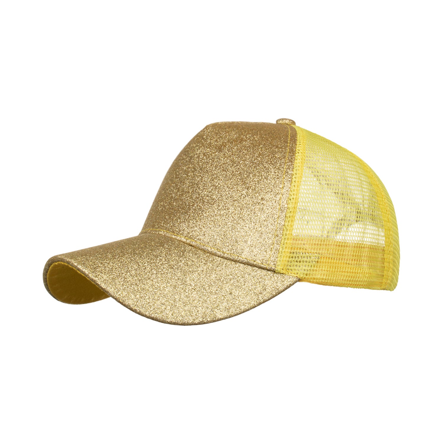 Wholesale new multi-color bright pink ponytail baseball cap ponytail net cap